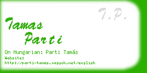 tamas parti business card