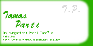 tamas parti business card
